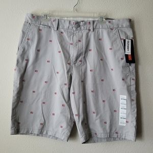 Old Navy USA Flag Khaki Shorts 4th of July Embroidered NWT